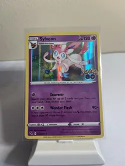 Holo Sylveon Rare 035/078 Pokemon GO TCG Card - Near Mint - Authentic Pokemon - Image 1