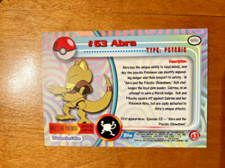 Topps Abra #63 Pokemon Trading Card Game 1999 TV Series Vintage - Image 2