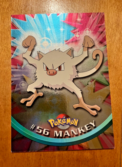 Topps Mankey #56 Pokemon Trading Card Game 1999 TV Series Vintage Holo Chrome - Image 1