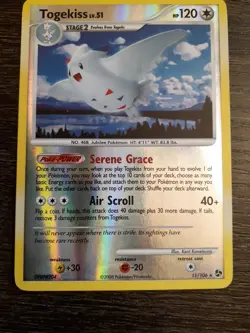 Pokemon TCG Togekiss Reverse Holo Rare Card 11/106 D&P Great Encounters - Image 1