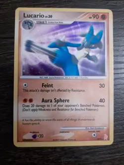 Pokemon Lucario Training Kit Diamond & Pearl 3/11 Holo Rare 2007 TCG Card - Image 1