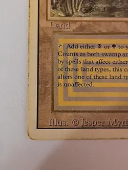 Magic the Gathering Bayou Revised Edition Dual Land. See Pics for Condition - Image 5