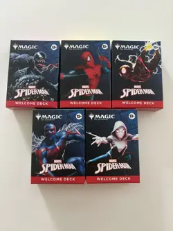 Magic The Gathering Spider-Man Welcome Deck 5 Colors SEALED Complete Set - Image 1