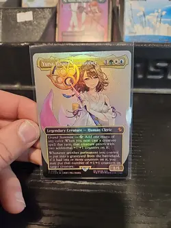 1x Yuna, Grand Summoner, Borderless Art Foil 0208, Final Fantasy, Magic MTG NM - Image 1