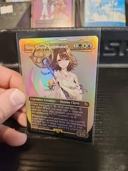 1x Yuna, Grand Summoner, Borderless Art Foil 0208, Final Fantasy, Magic MTG NM - Image 2