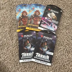 Magic The Gathering Sealed Booster Pack Lot Of 5 Play Boosters - Image 1
