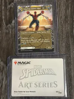 MTG Spider-Man Lot Of 2- Peter Parker 0208, Art Series 33/54 NM - Image 2