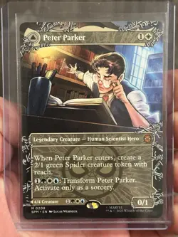MTG Spider-Man Lot Of 2- Peter Parker 0208, Art Series 33/54 NM - Image 3