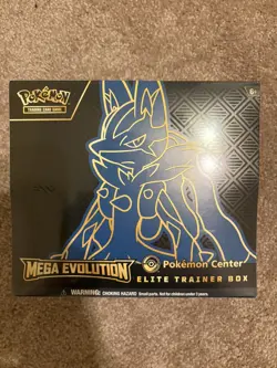 Mega Evolution Lucario ETB Pokemon Center Exclusive Elite Trainer Box SEALED - Image 1