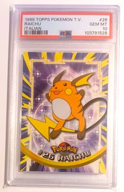1999 Topps Pokemon T.V. RAICHU PSA 10 #026 GEM MT - Image 1