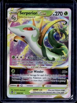 2022 Pokemon SWSH Silver Tempest Serperior VST Holo #008/195 - Image 1