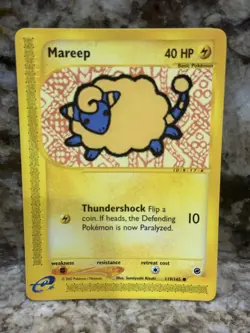 2002 VINTAGE Pokemon MAREEP 119/165 REGULAR EXPEDITION e-READER -NM/MINT - Image 1