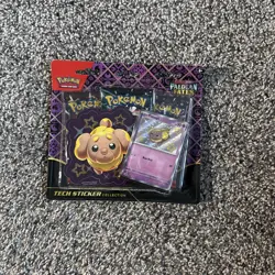 Pokemon TCG Paldean Fates Tech Sticker Collection - 3 Packs SEALED - Fidough - Image 1