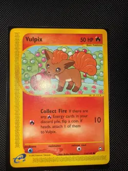 Pokemon TCG Vulpix 116/147 Aquapolis Regular LP Condition - Image 1