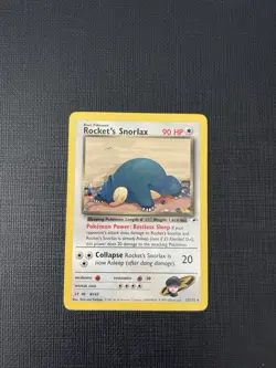 Rocket's Snorlax Rare Gym Heroes #33/132 LP Pokemon 2000 English - Image 2