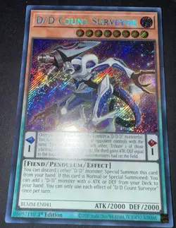 D/D Count Surveyor BLMM-EN041 1st Edition Near Mint Secret Rare Yu-Gi-Oh! - Image 1