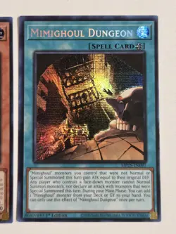 Mimighoul Dungeon + Mimighoul Master MP25 Prismatic Secret Rare Yugioh Set Mint - Image 2