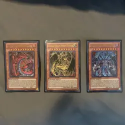 Yugioh Sacred Beasts Set - Uria, Raviel, Hamon LC02-EN001-003 - NM - Image 1