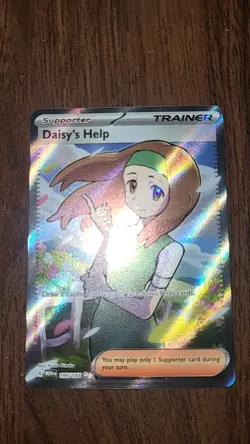 Pokemon TCG Daisy's Help Scarlet & Violet Trainer Holo Ultra Rare Card 195/165 - Image 2