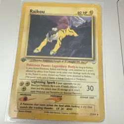 Raikou 1st Edition Neo Revelation Card 22/64 Regular Heavily Played - Image 1