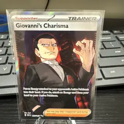 Pokemon TCG Giovanni's Charisma Holo Card 197/165 Scarlet & Violet 151 Series - Image 1
