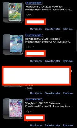 2025 Pokemon 11-Card Phantasmal Flames Card Lot - Image 1