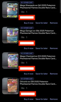 2025 Pokemon 11-Card Phantasmal Flames Card Lot - Image 3