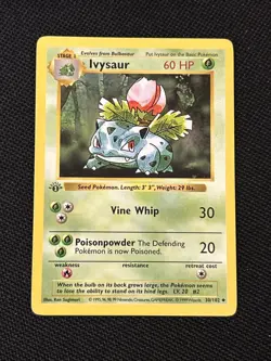 Ivysaur 30/102 Base Set (Shadowless) (Never Played) NM Nice Card￼ - Image 1