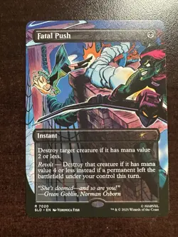 Fatal Push 7020 Spider-man Secret Lair Bonus Card NM - Image 1
