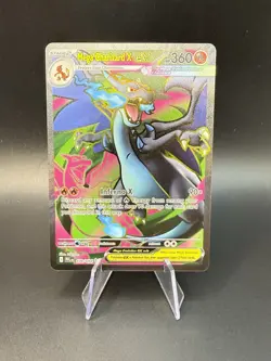 ENGLISH Mega Charizard X EX FULL ART 109/094 Phantasmal Flames Pokemon Card - Image 1