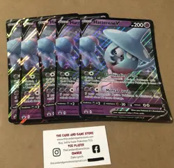 5 Jumbo Pokemon V EX TCG Promo Card Lot Hatterene V Swsh055 - Image 1