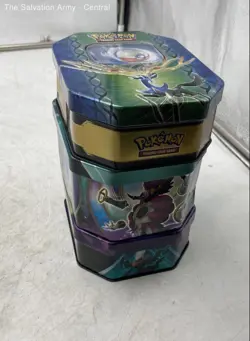Pokemon Multicolor Trading TCG Card Lot Of Assorted With Tin Box - Image 1
