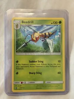 Beedrill 3/111 Sun & Moon Crimson Invasion Regular Rare Pokemon Card - Image 1