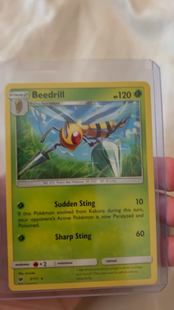 Beedrill 3/111 Sun & Moon Crimson Invasion Regular Rare Pokemon Card - Image 2