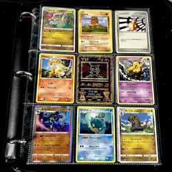 Pokemon Vintage Cards (METAL CUSTOM MEW) Binder Pages Lot - Image 1