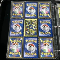 Pokemon Vintage Cards (METAL CUSTOM MEW) Binder Pages Lot - Image 2