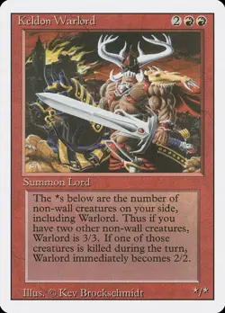 Keldon Warlord - Revised Edition (3ED) - MTG Rare English Non Foil - Image 1