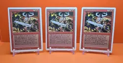 🔴🔴🔴 (3) 1994 MAGIC The Gathering KELDON WARLORD REVISED 3RD EDITION PLAYED 🔴 - Image 1