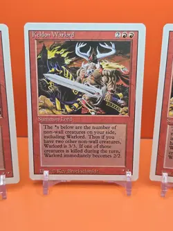 🔴🔴🔴 (3) 1994 MAGIC The Gathering KELDON WARLORD REVISED 3RD EDITION PLAYED 🔴 - Image 3