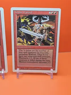 🔴🔴🔴 (3) 1994 MAGIC The Gathering KELDON WARLORD REVISED 3RD EDITION PLAYED 🔴 - Image 4
