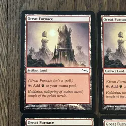 Great Furnace x4 2003 Mirrodin Playset Colorless Artifact Land Mtg Mint No Play - Image 2