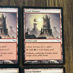 Great Furnace x4 2003 Mirrodin Playset Colorless Artifact Land Mtg Mint No Play - Image 3