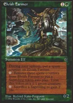 [1x] Elvish Farmer Heavy Play, English Fallen Empires MTG Magic - Image 1