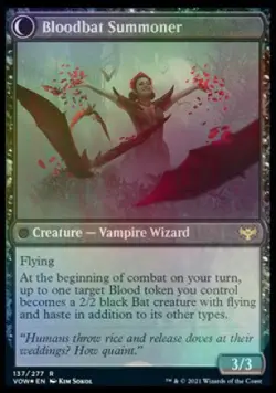 Voldaren Bloodcaster // Bloodbat Summoner [Innistrad: Crimson Vow Prerelease Pr - Image 2