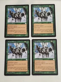 MTG Playset 4x Arctic Wolves (Weatherlight/Green/U) - BGM - Image 1