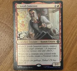J. Jonah Jameson [Prerelease] R 0081, NM Foil Promo, MTG Marvel’s Spider-Man SPM - Image 1