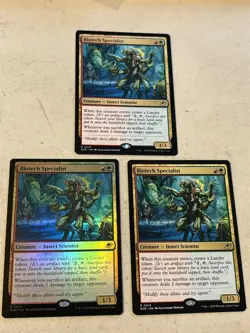 3 x mtg Biotech Specialist, 1 is foil, Edge of Eternities, unplayed - Image 1