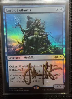 MTG Lord of Atlantis Judge Promo Foil SHADOW SIGNED BY ARTIST - Image 1