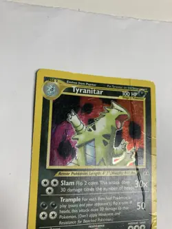 Pokemon Tyranitar 12/75 Neo Discovery Unlimited Holo HP-Damaged - Image 3