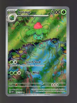 2023 POKEMON TCG 151 ENGLISH 167/165 IVYSAUR SPECIAL ILLUSTRATION RARE LP READ - Image 1